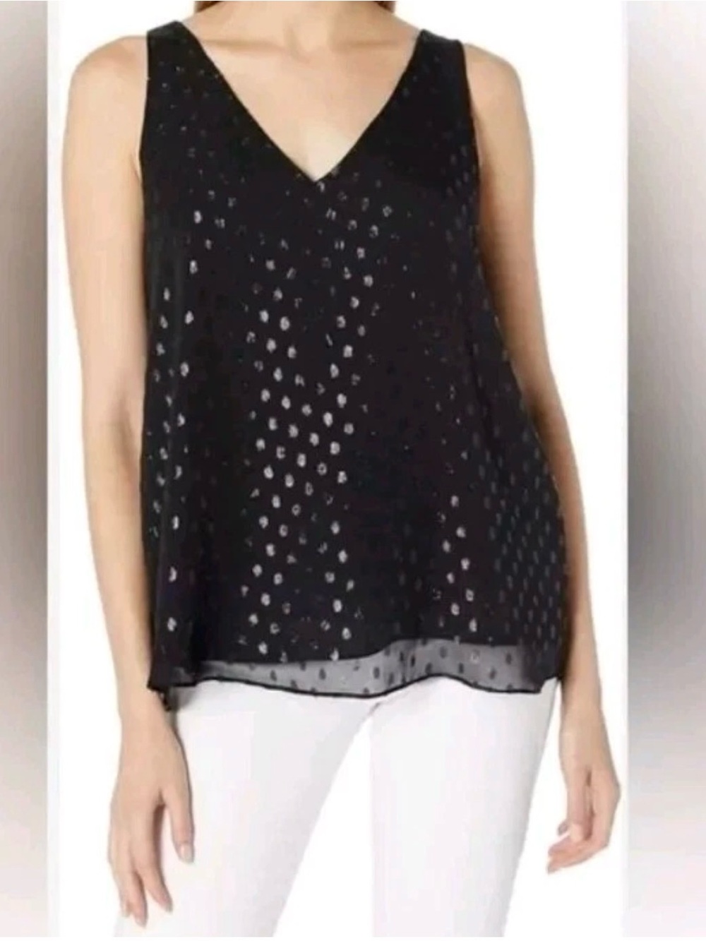 Lilly Pulitzer Black XS Florin Silk Tank Top